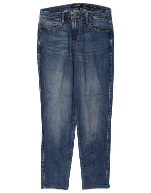 Guess Damen Sexy Curve Crop Slim Jeans W27 L26 Blau Lyocell