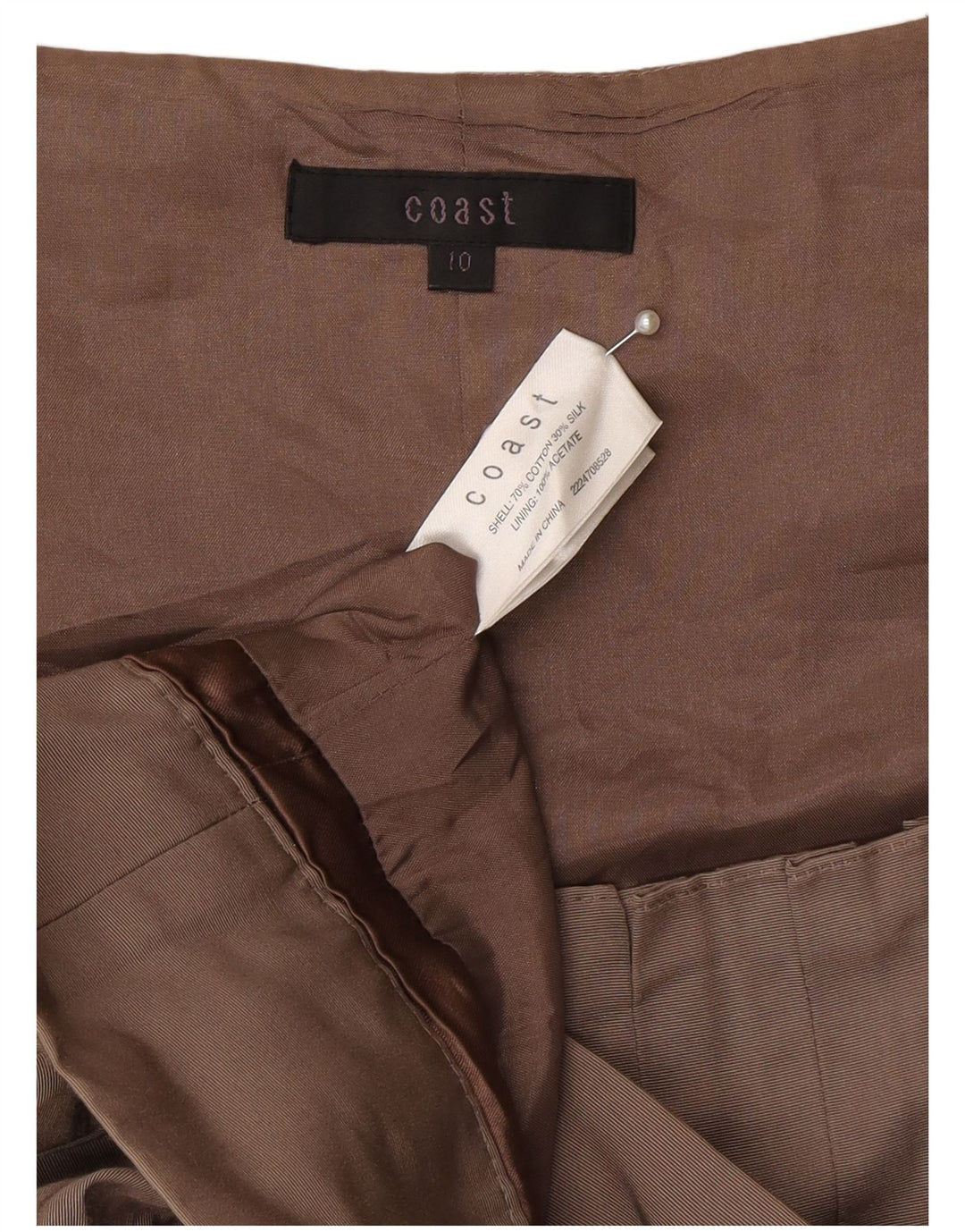 Ärmelloses Damen-Blasenkleid von Coast, Größe S, Grau, Baumwolle