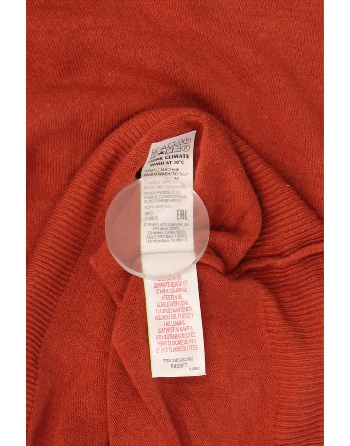 Marks & Spencer Rollkragenpullover für Damen, Gr. 12, Mittelorange, Acryl