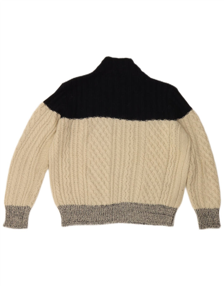 Slam Rollkragenpullover für Damen, UK 14, Medium, gebrochenes Weiß, Farbblock