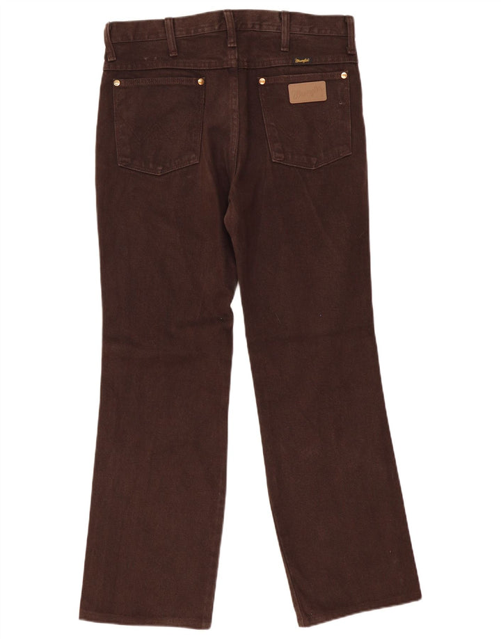 Wrangler Herren Straight Jeans W32 L28 Braune Baumwolle