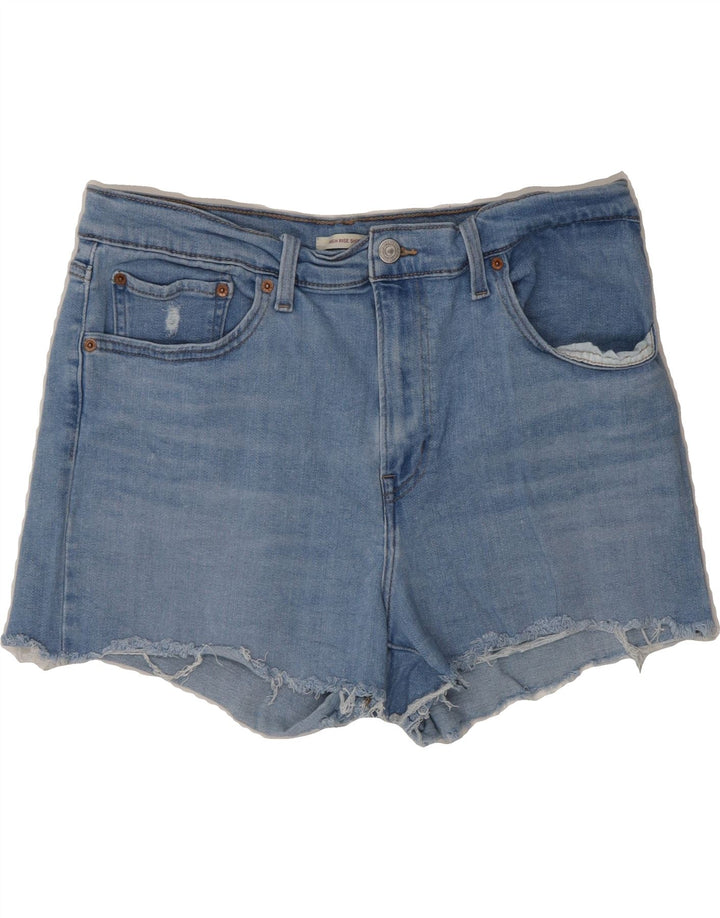 LEVI'S Womens High Rise Denim Shorts W33 Medium Blue Cotton Vintage Levi's and Second-Hand Levi's from Messina Hembry 