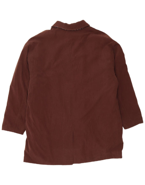 Aquascutum Damen Gore-Tex Übergroßer Mantel UK 14 Mittelbraunes Polyester