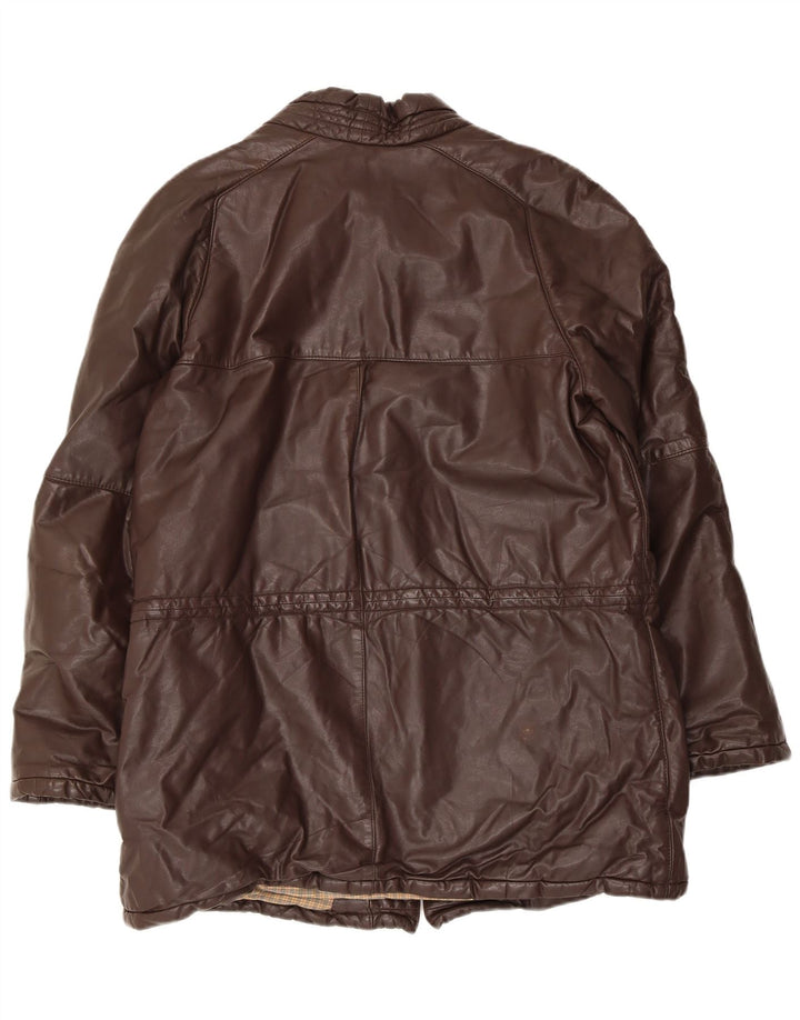 Monpel Herren Lederjacke IT 48 Mittelbraunes Leder