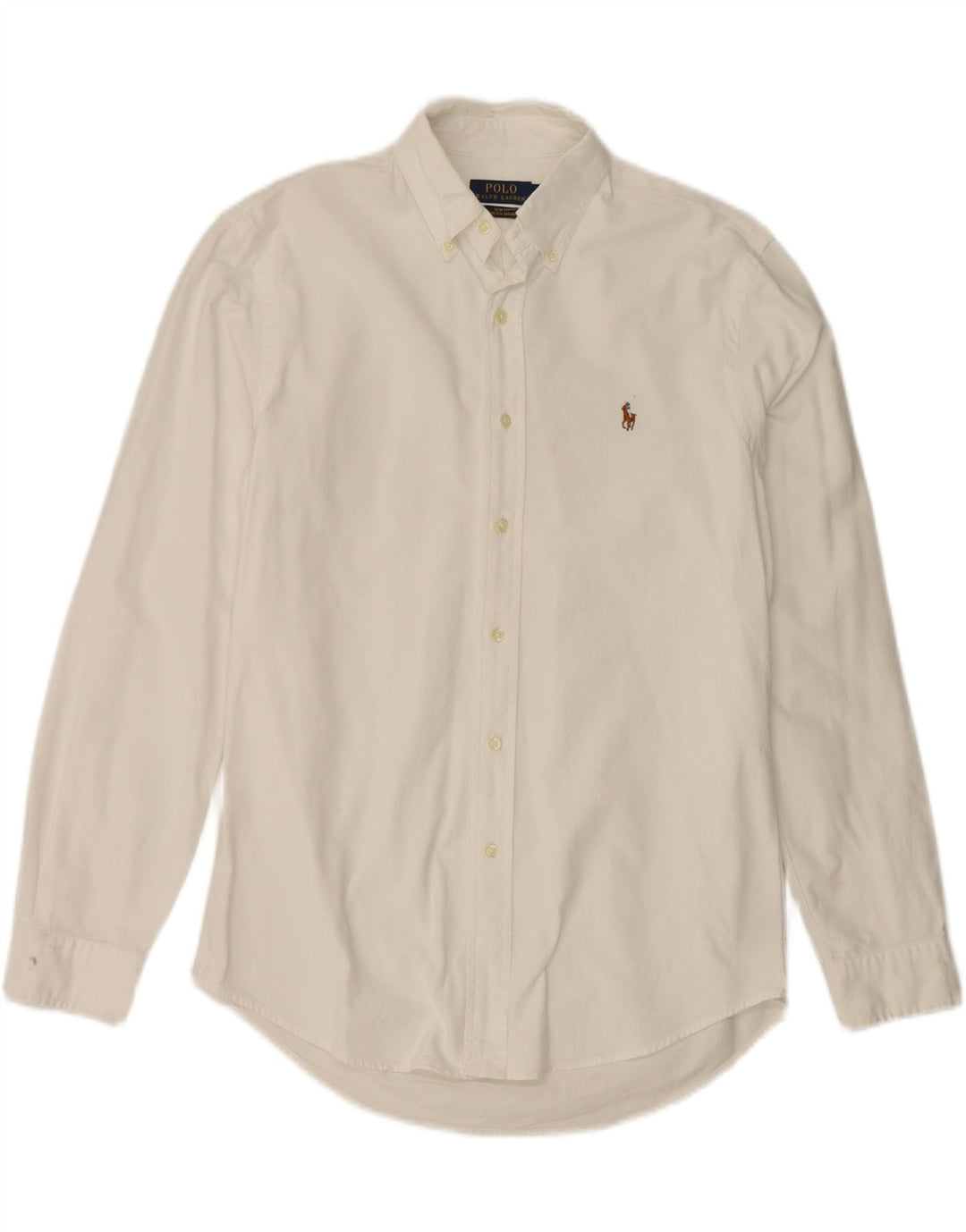 Polo Ralph Lauren Herren-Slim-Fit-Hemd aus mittelweißer Baumwolle