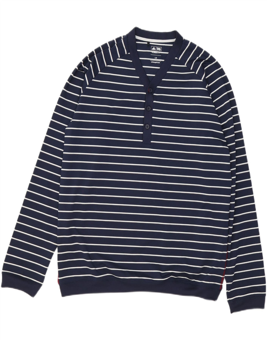 Adidas Herren Climalite Sweatshirt, Pullover, groß, marineblau, gestreift, Polyester