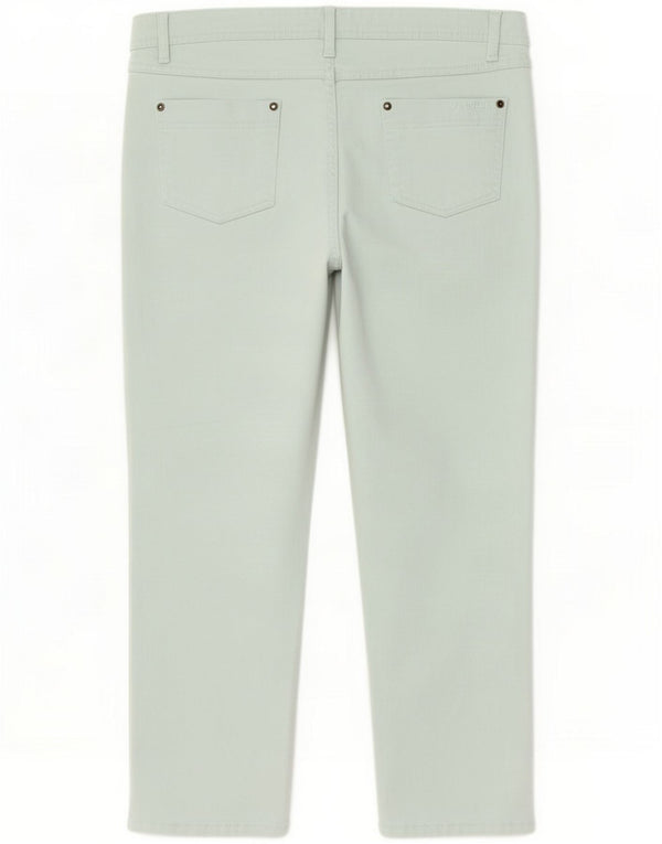 Weird Fish Damen Slim Capri-Hose UK 12 Medium W32 L23 Türkis Baumwolle