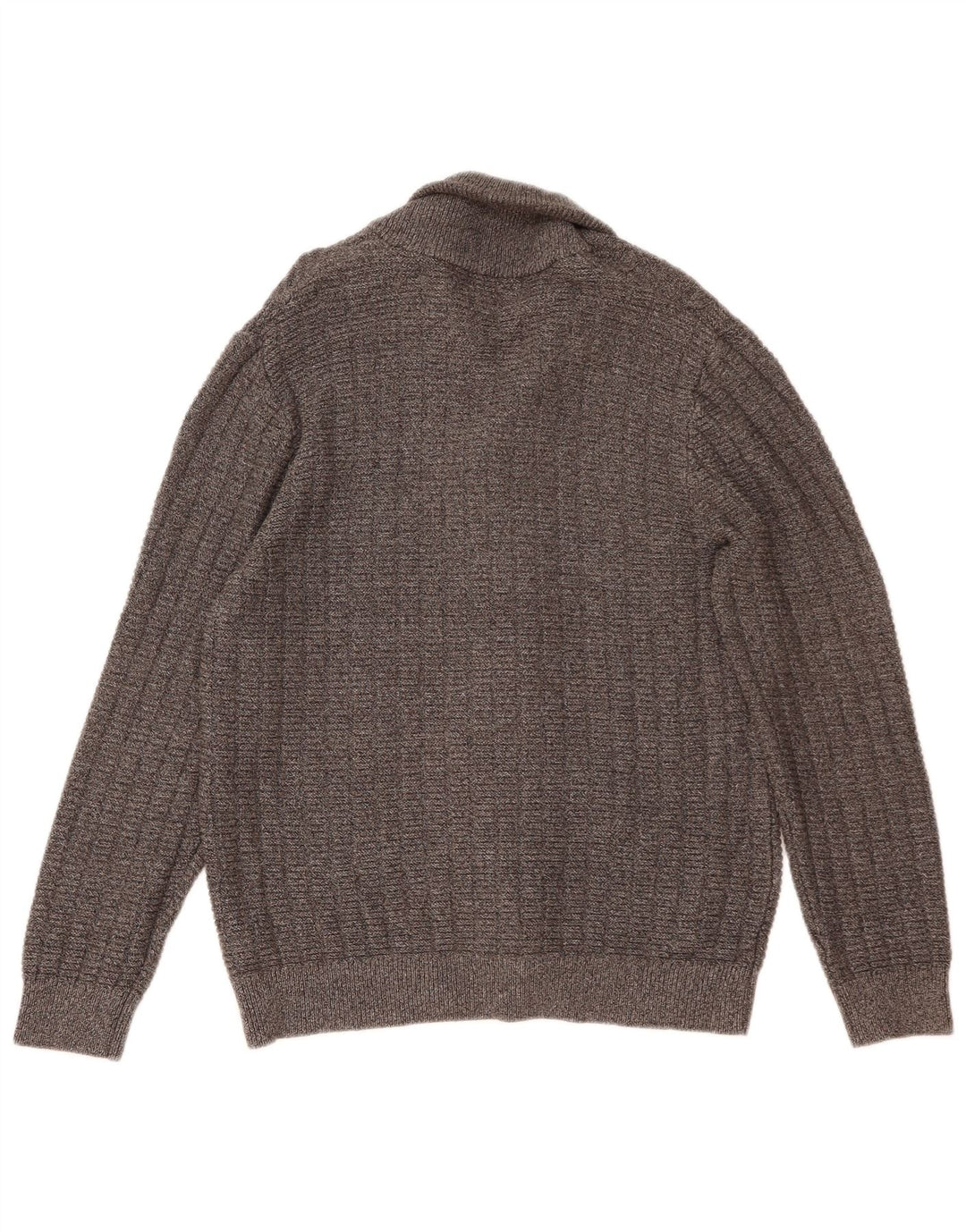 Marks & Spencer Herren-Strickjacke, groß, aus grauer Baumwolle