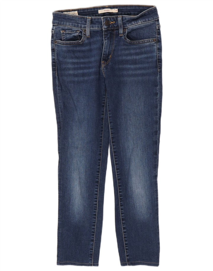 LEVI'S Damen 711 Skinny Jeans W25 L32 Blaue Baumwolle