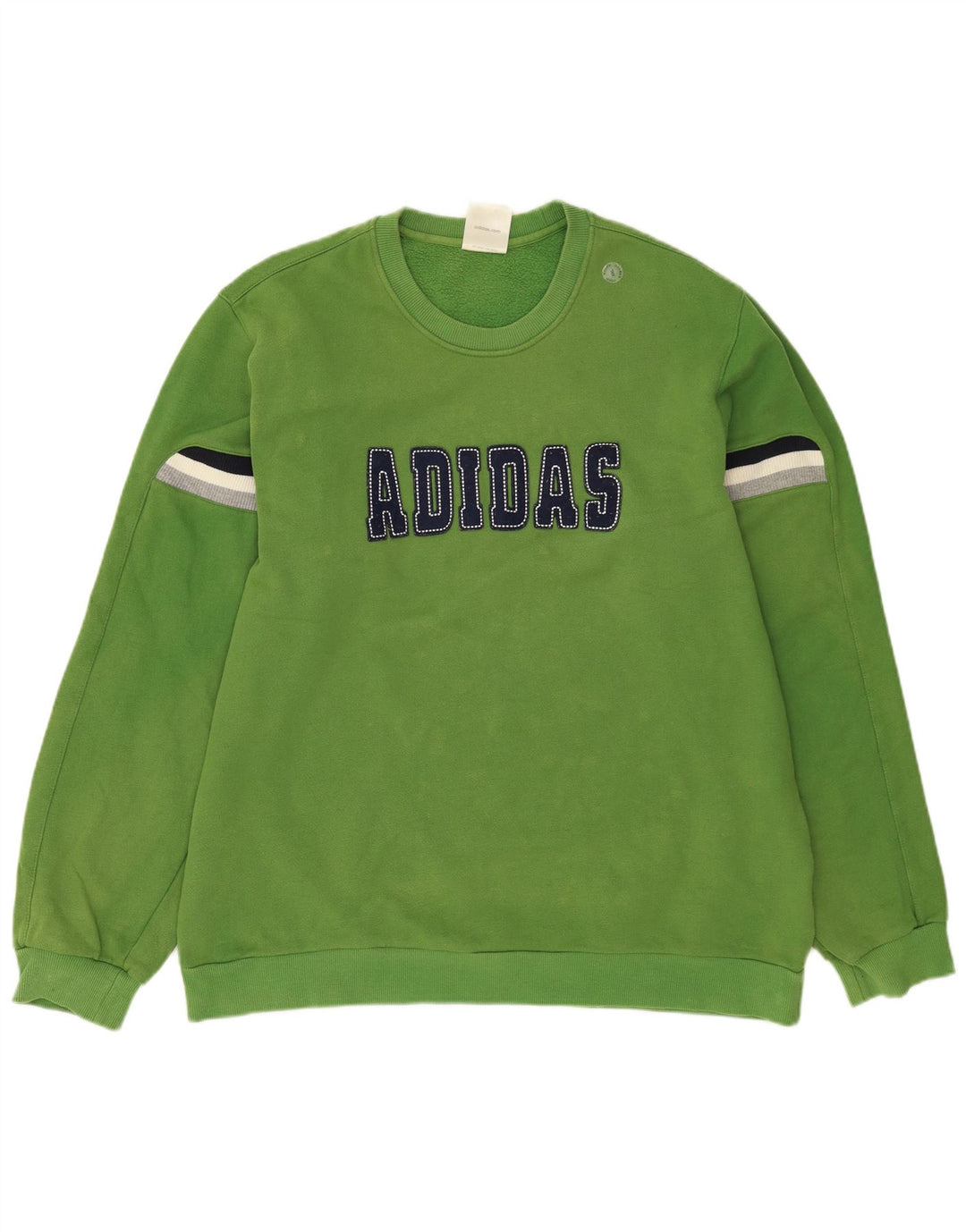 ADIDAS Herren Grafik-Sweatshirt-Pullover, groß, grüne Baumwolle