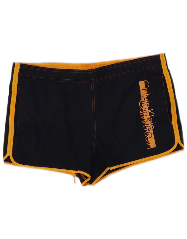 Calvin Klein Herren-Badeshorts mit Grafik, Größe S, Marineblau, Farbblock