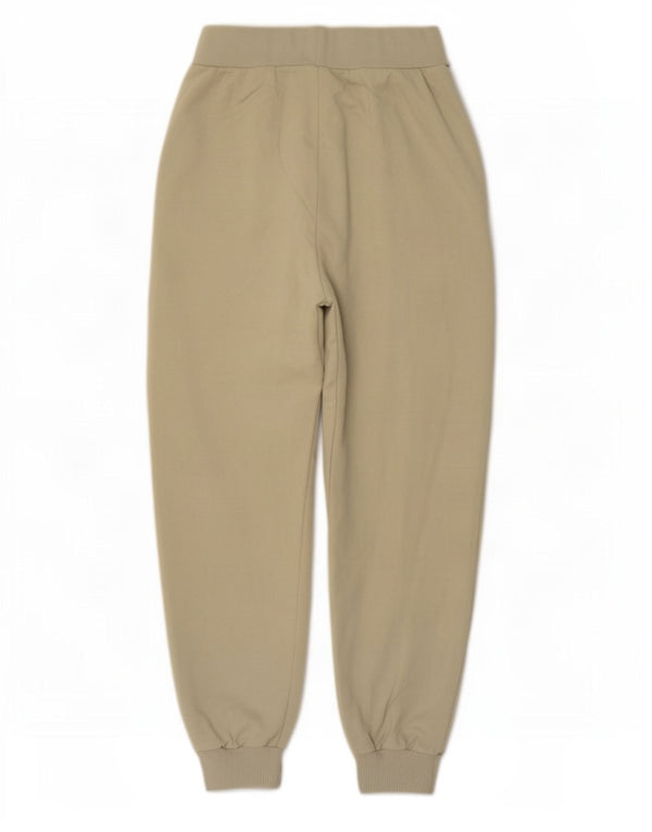 Zara Damen-Trainingshose mit hoher Taille, Jogginghose, UK 12, mittelbeige Baumwolle