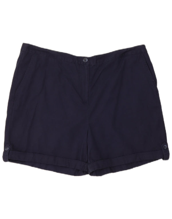 Marks & Spencer Damen Chinoshorts UK 18 XL W36 Marineblaue Baumwolle