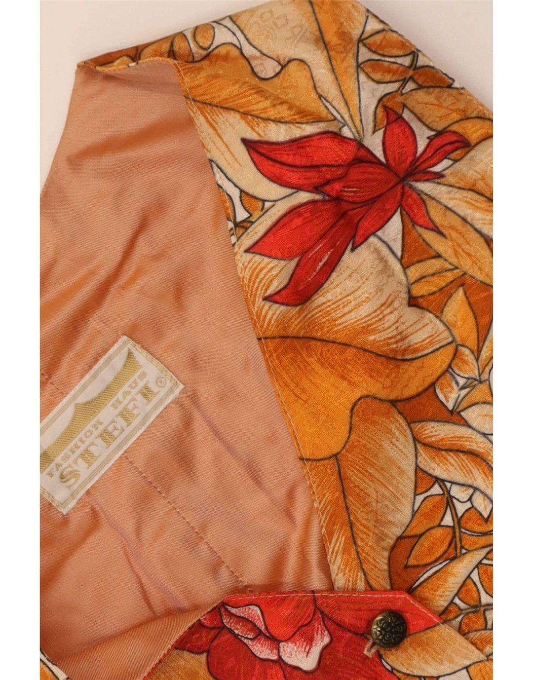 Vintage Damen Weste UK 10 Klein Mehrfarbig geblümt