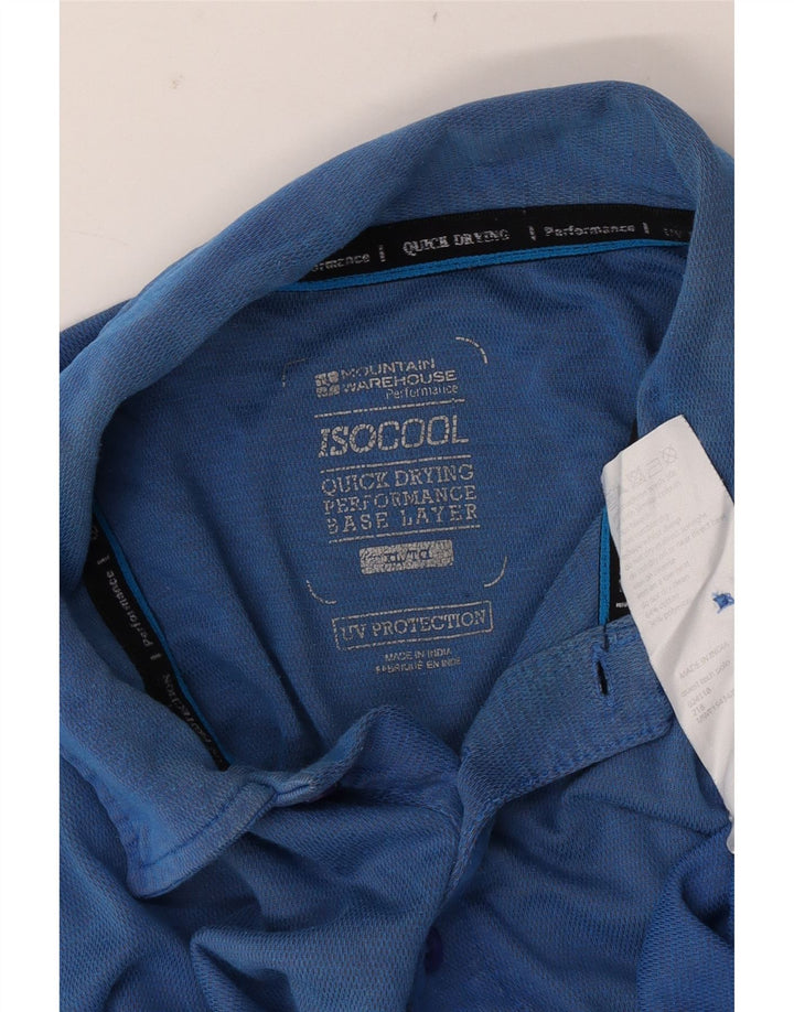 Mountain Warehouse IsoCool-Poloshirt für Herren, XL, aus blauer Baumwolle
