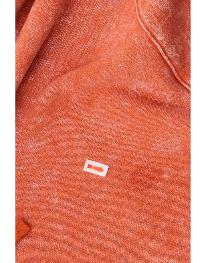 Jordan Herren-Kapuzenpullover in Übergröße, Größe S, orangefarbene Batik-Baumwolle