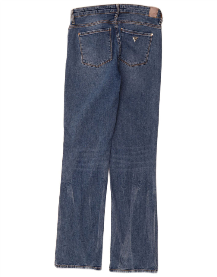 Guess Damen Curvy Straight Jeans W28 L32 Blaue Baumwolle