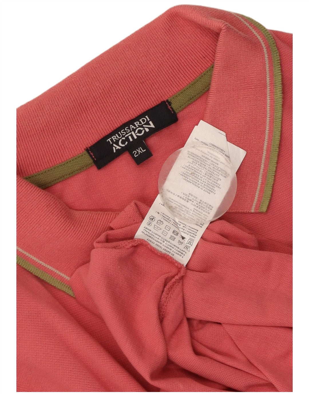 Trussardi Herren Poloshirt 2XL Rosa Baumwolle
