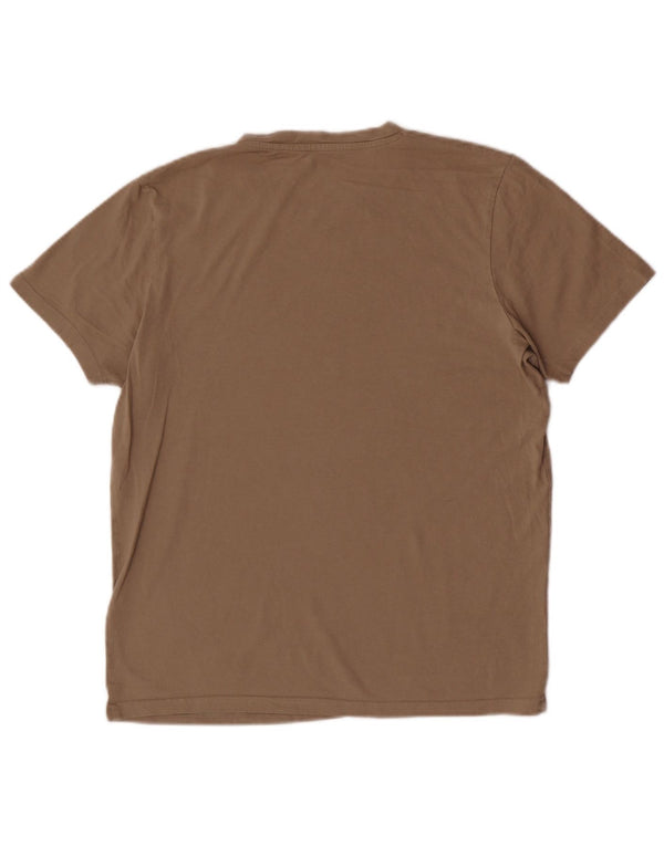 Jack & Jones Herren T-Shirt-Oberteil aus mittelbrauner Baumwolle