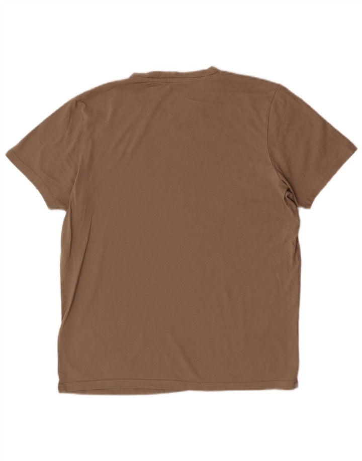 Jack & Jones Herren T-Shirt-Oberteil aus mittelbrauner Baumwolle