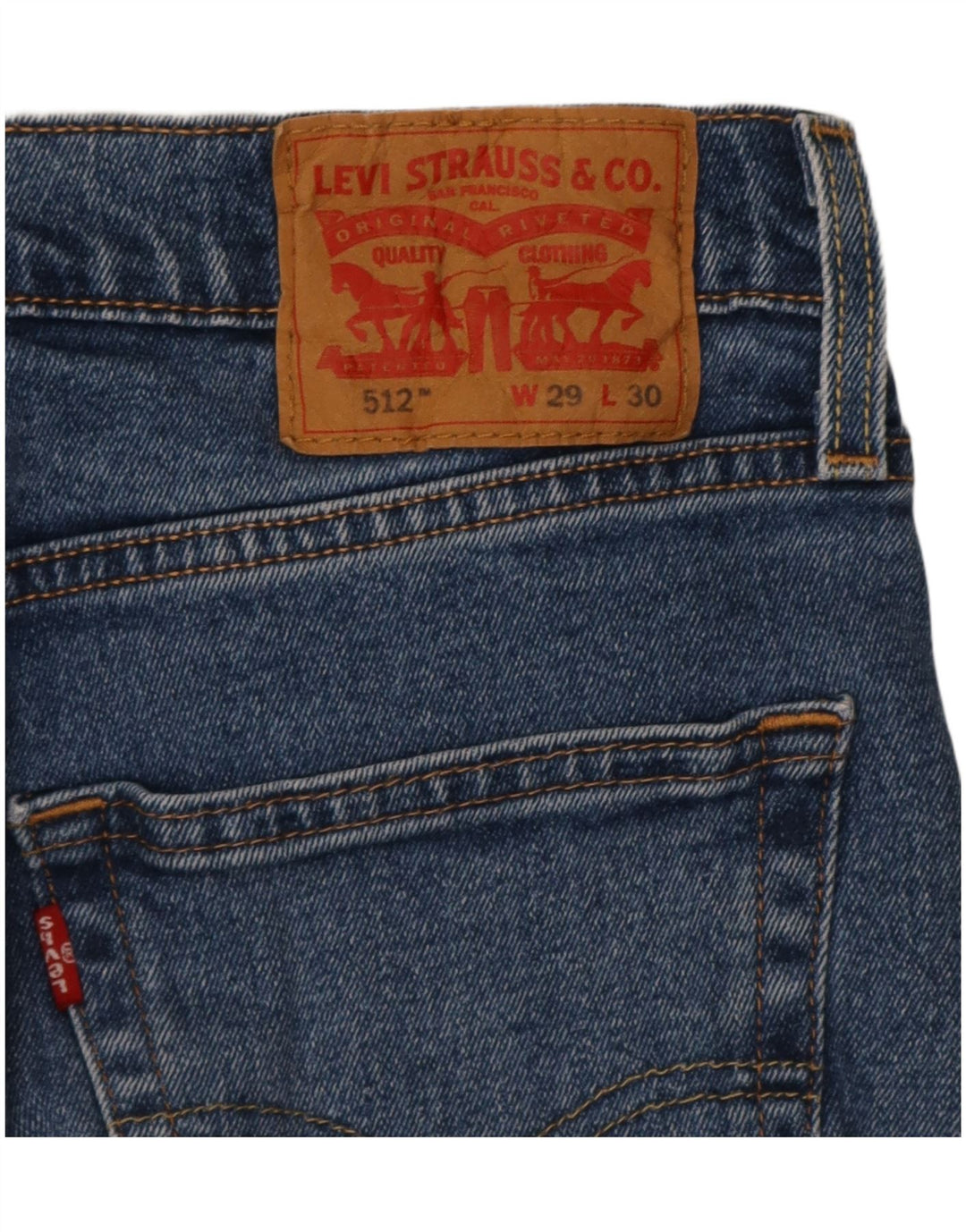 Levi's Herren 512 Slim Tapered Jeans W29 L30 Blaue Baumwolle