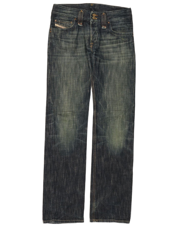 DIESEL Damen Straight Jeans W30 L34 Marineblaue Baumwolle