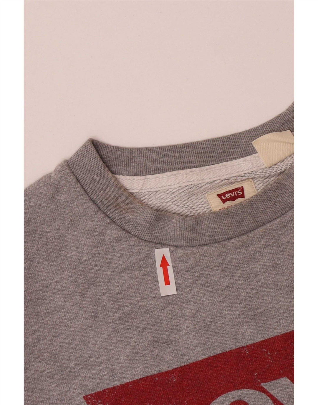 Levi's Herren-Sweatshirt mit Grafik, Größe S, graue Baumwolle