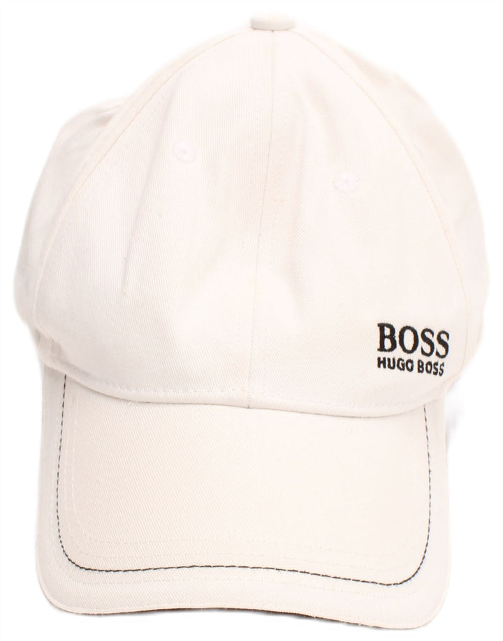 Hugo Boss Herren-Baseballkappe mit Grafik, Einheitsgröße, weiße Baumwolle