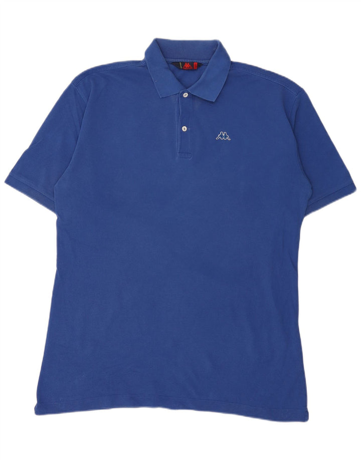 Kappa Herren Poloshirt XL Blau Baumwolle
