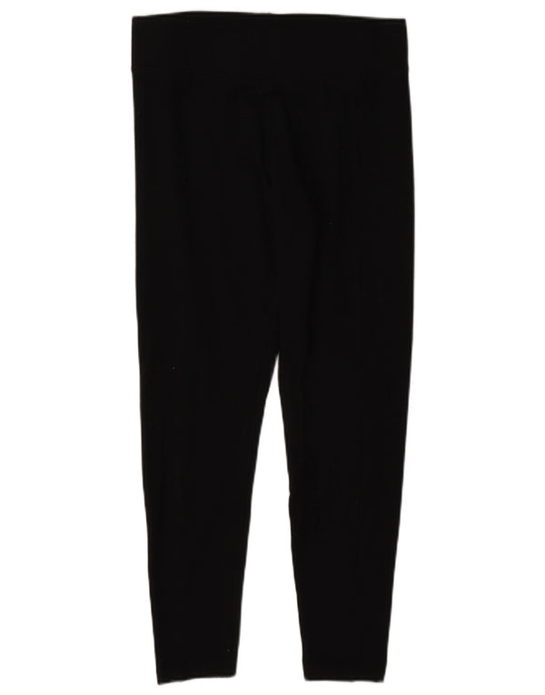 Marks & Spencer Damen Crop Leggings UK 10 Small Schwarz Polyester