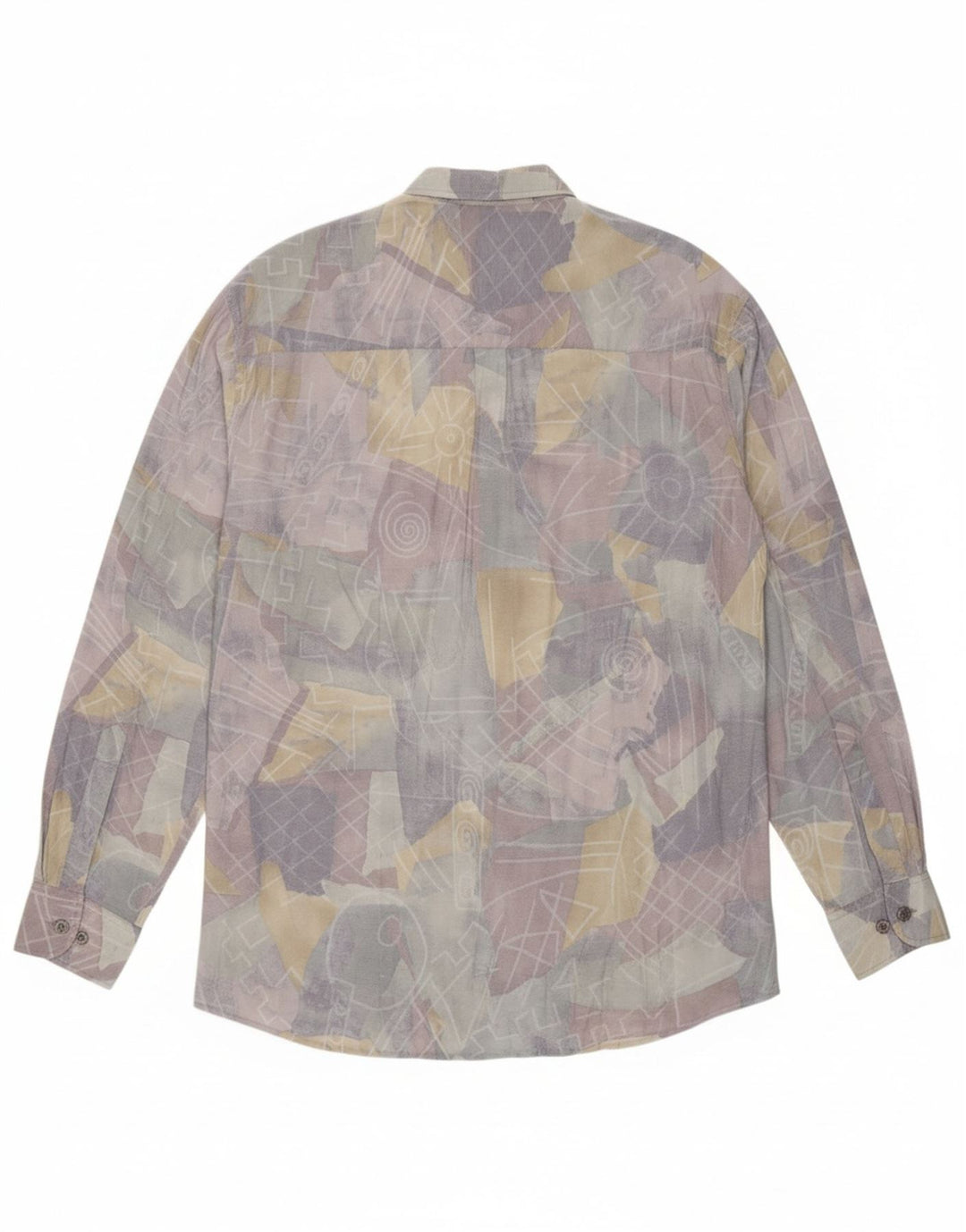 CLUB D'AMINGO Mens Abstract Pattern Shirt Size 39/40 Medium Multicoloured Vintage Club D'Amingo and Second-Hand Club D'Amingo from Messina Hembry 