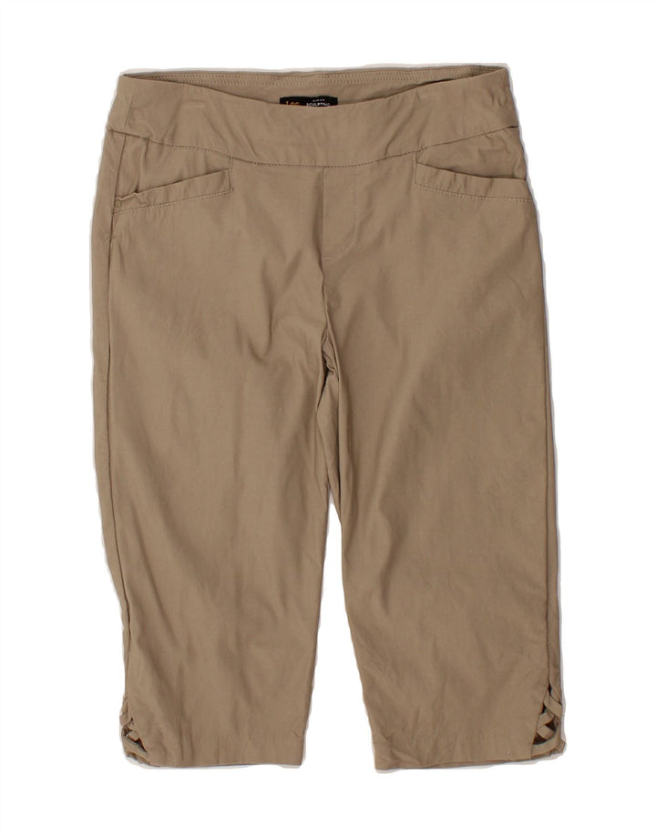 LEE Womens Sculpting Slim Fit Bermuda Shorts US 8 Medium W28  Beige Rayon Vintage Lee and Second-Hand Lee from Messina Hembry 