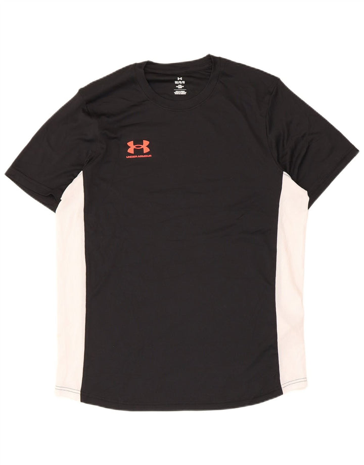 Under Armour Herren-T-Shirt mit tailliertem Schnitt, großes schwarzes Colourblock-Polyester