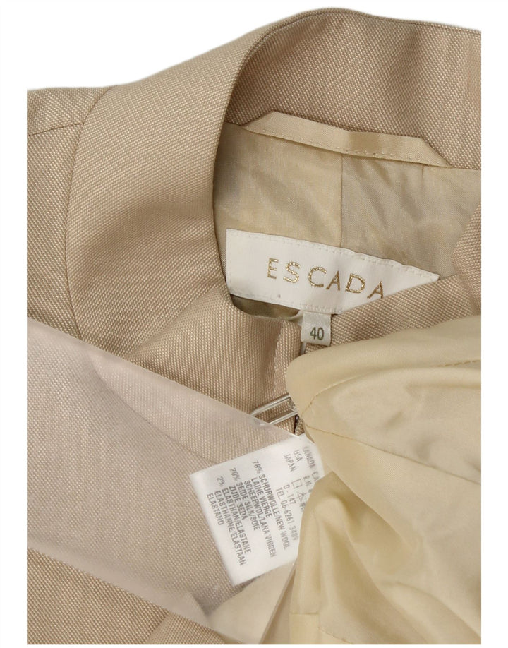 Escada Damen Blazer Jacke IT 40 Small Beige Wolle