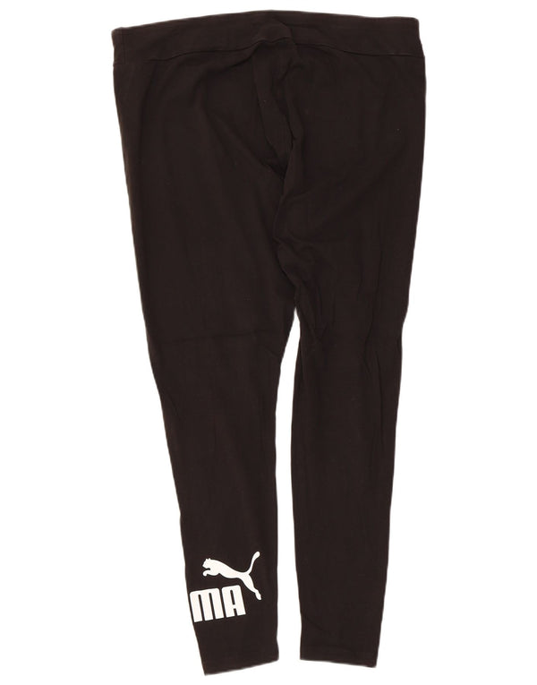 Puma Damen Graphic Leggings UK 18 XL Schwarz Baumwolle