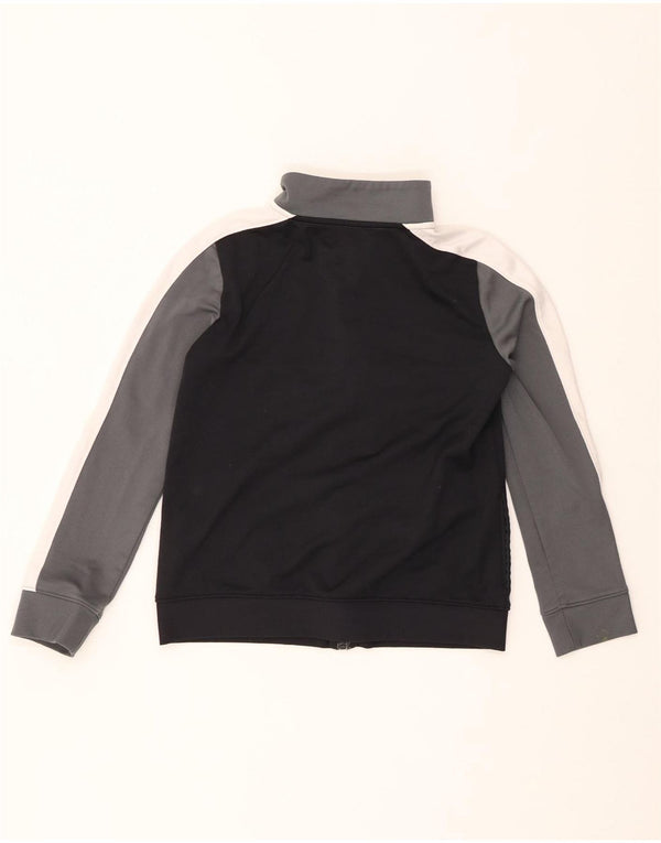 UNDER ARMOUR Jungen-Trainingsanzug-Top-Jacke, 9–10 Jahre, Mittelschwarz, Farbblock