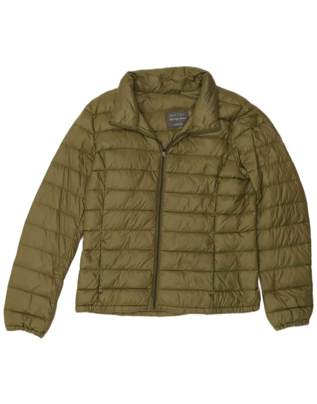 Benetton Damen Wattierte Jacke UK 10 Small Grün