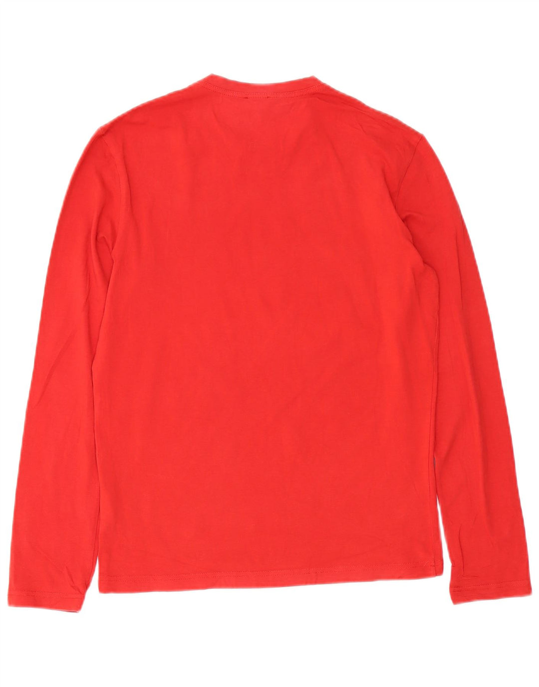 CALVIN KLEIN JEANS Damen Top Langarm UK 14 Mittelrote Baumwolle