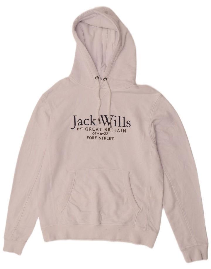 Jack Wills Herren-Kapuzenpullover mit Grafik, mittelweiße Baumwolle