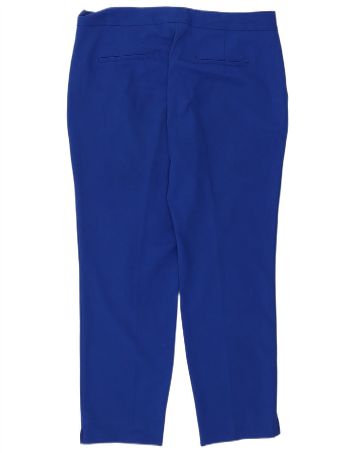 Zara Damen Skinny-Cropped-Hose EU 40 Medium W30 L26 Blaues Polyester