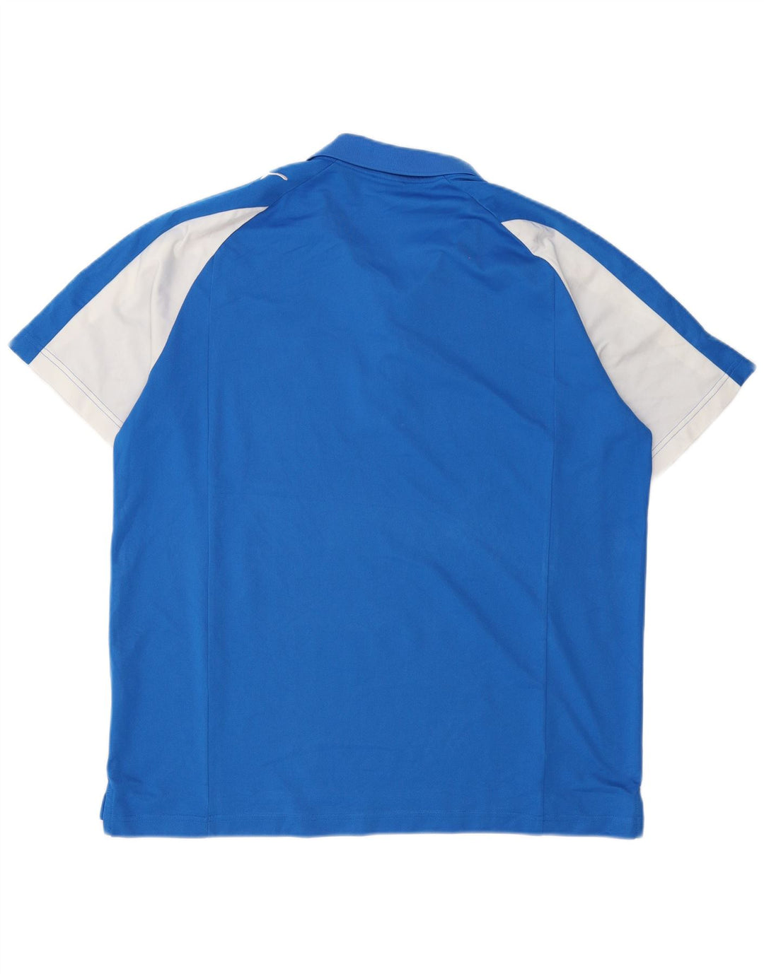 Puma Herren Poloshirt 2XL Blau Colourblock Polyester