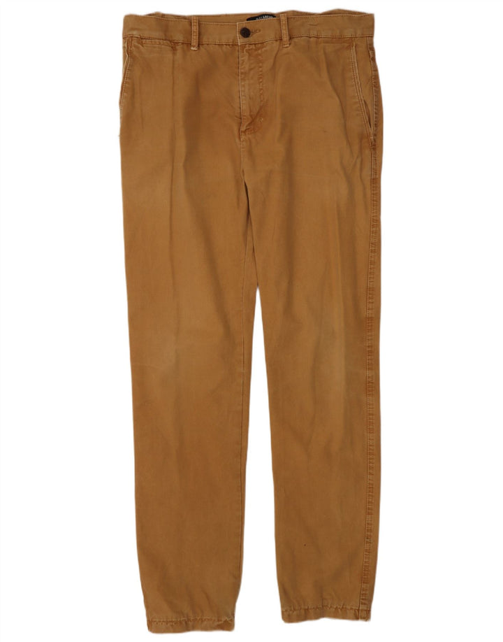 Pull & Bear Slim Chino-Hose für Herren, EU 44, Größe L, W34, L32, Beige, Baumwolle
