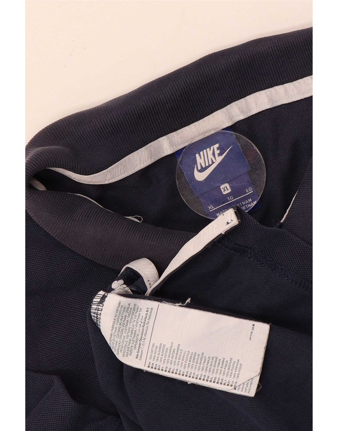 Nike Herren Poloshirt XL Marineblau Baumwolle