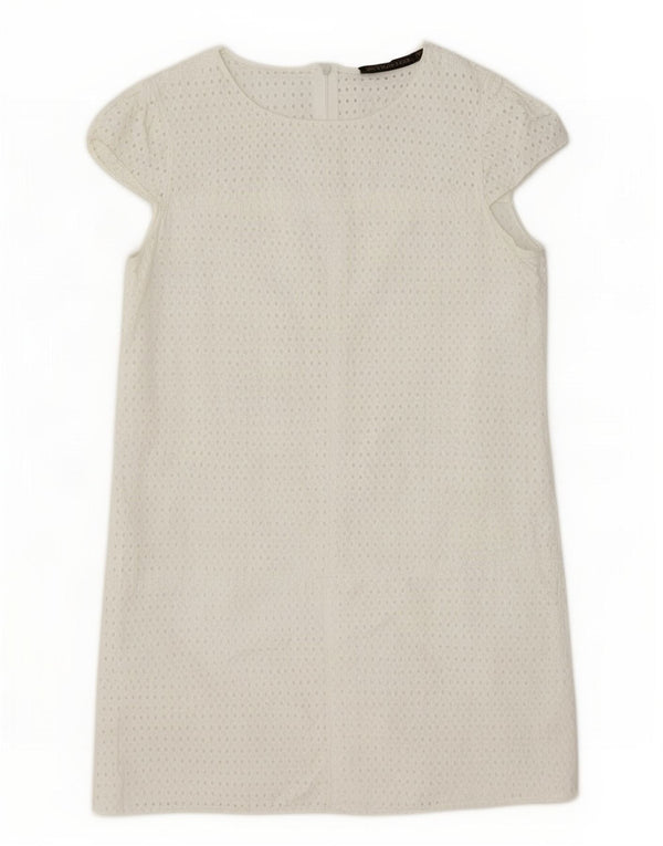 Zara Damen Etuikleid UK 12 Mittelweiß