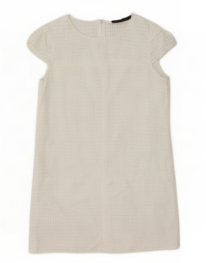 Zara Damen Etuikleid UK 12 Mittelweiß