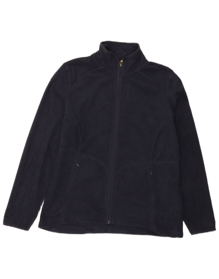 Marks & Spencer Damen Fleecejacke UK 14 Large Marineblau Polyester