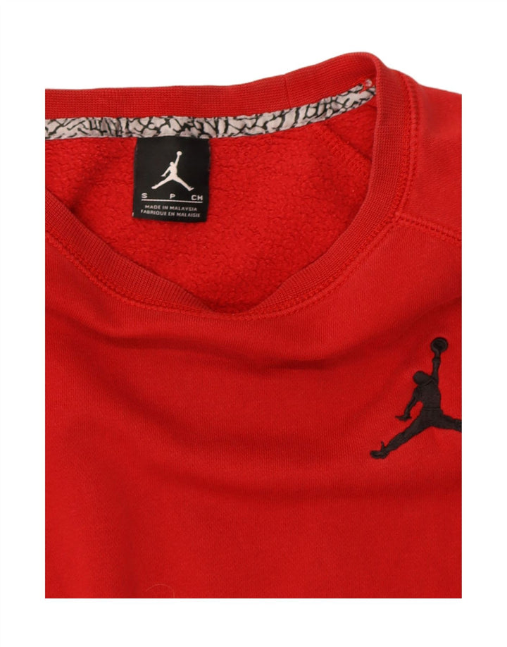 JORDAN Mens Sweatshirt Jumper Small Red