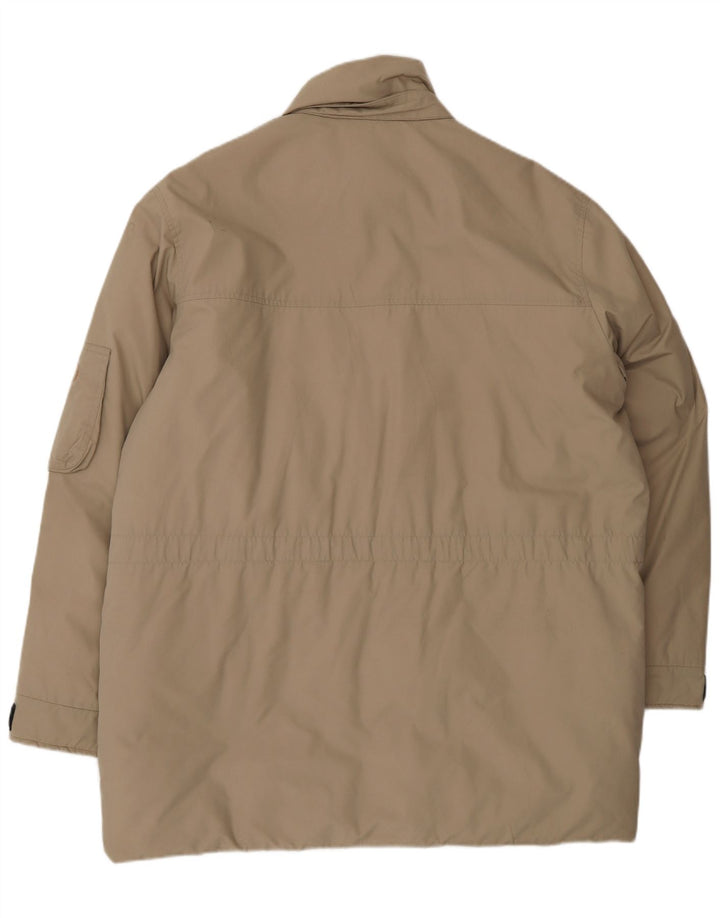 Sergio Tacchini Herren-Windbreaker-Mantel UK 40 Large Beige Polyester