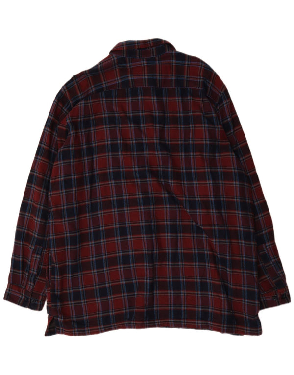 L.L.Bean Herren-Hemd aus Sherpa-Flanell, 2XL, Burgunderrot, kariert, Baumwolle