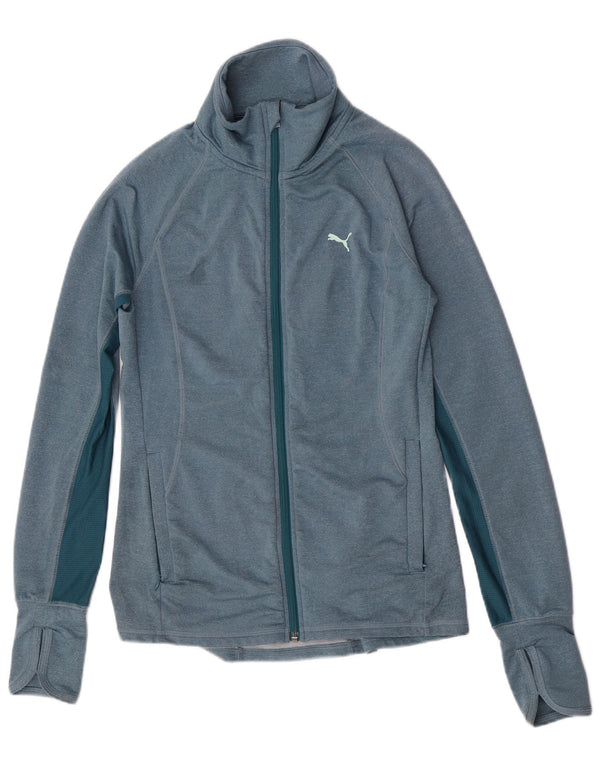 Puma Damen-Trainingsanzug-Oberjacke, Größe S, Größe S, Blau, Farbblock-Polyester